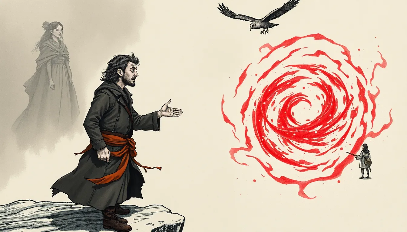 Illustration de La signature d'un pacte avec la tempete obscure
