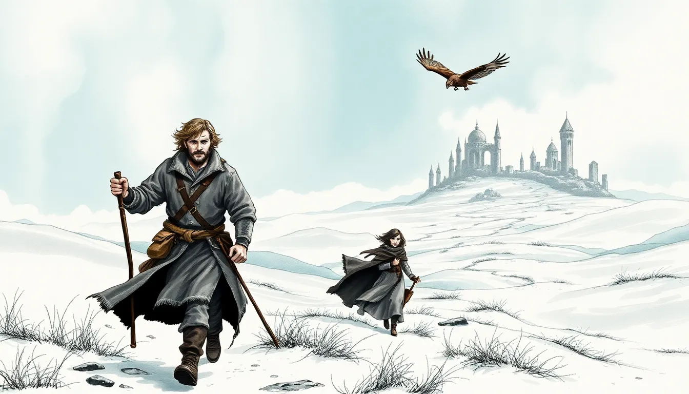Illustration du voyage vers la source du vent corrompu