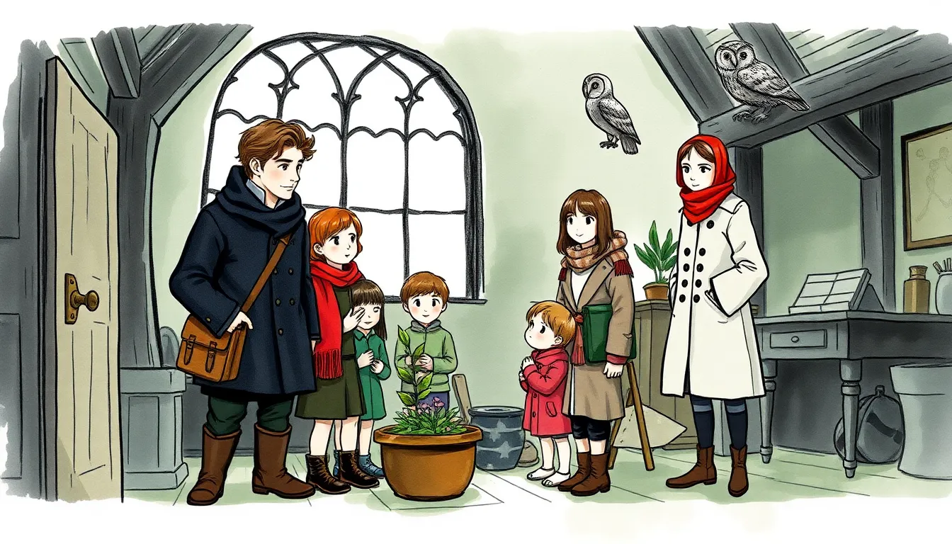 Illustration du rassemblement des enfants à l'observatoire