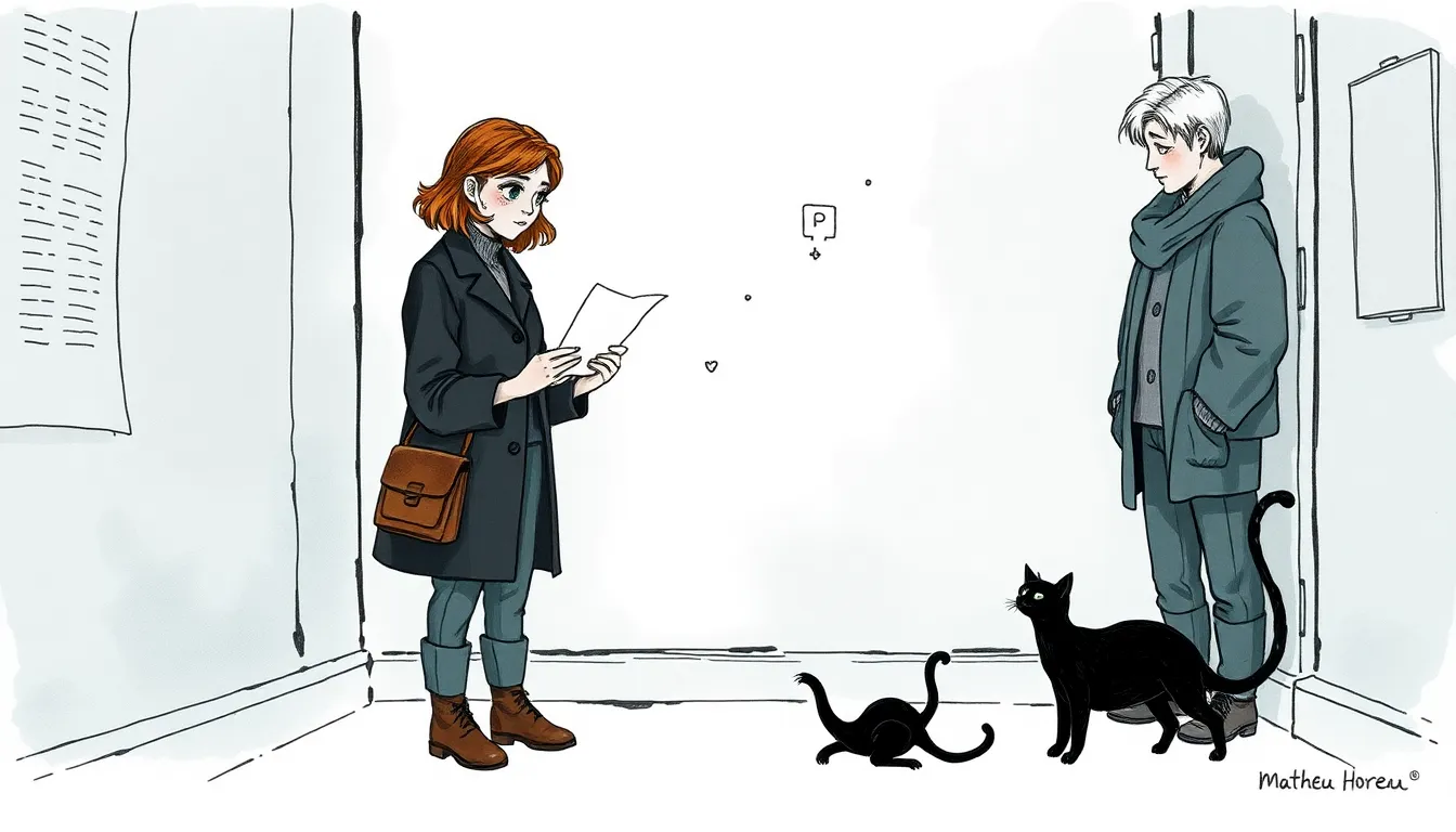 Illustration du chapitre : Elise tenant une lettre tandis qu'un fragment de souvenir disparaît dans l'air