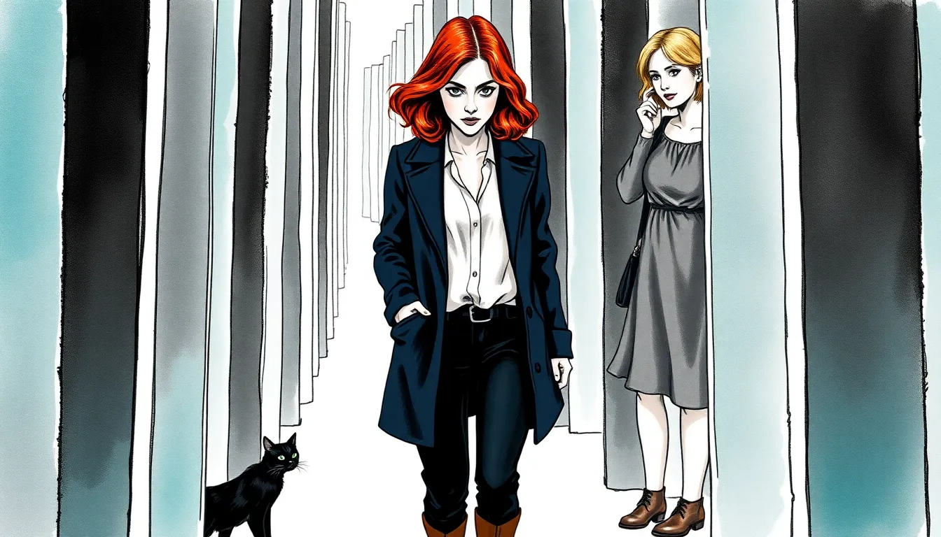 Sophie dans un labyrinthe de miroirs au manoir