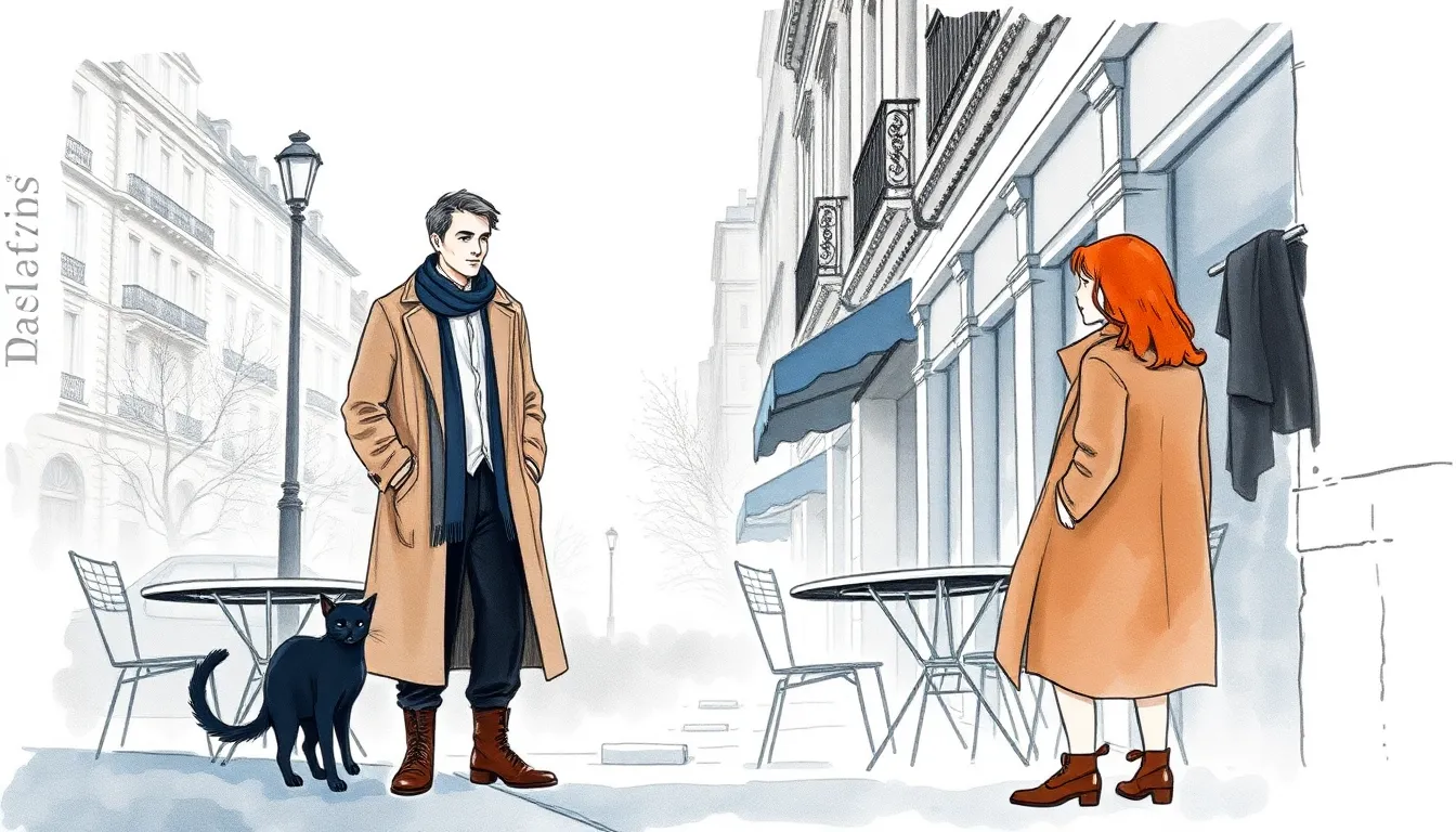 La Mélodie du Silence : Une mélodie silencieuse touchant les cœurs 1 Illustration d'une matinée urbaine où Antoine ressent une mélodie silencieuse