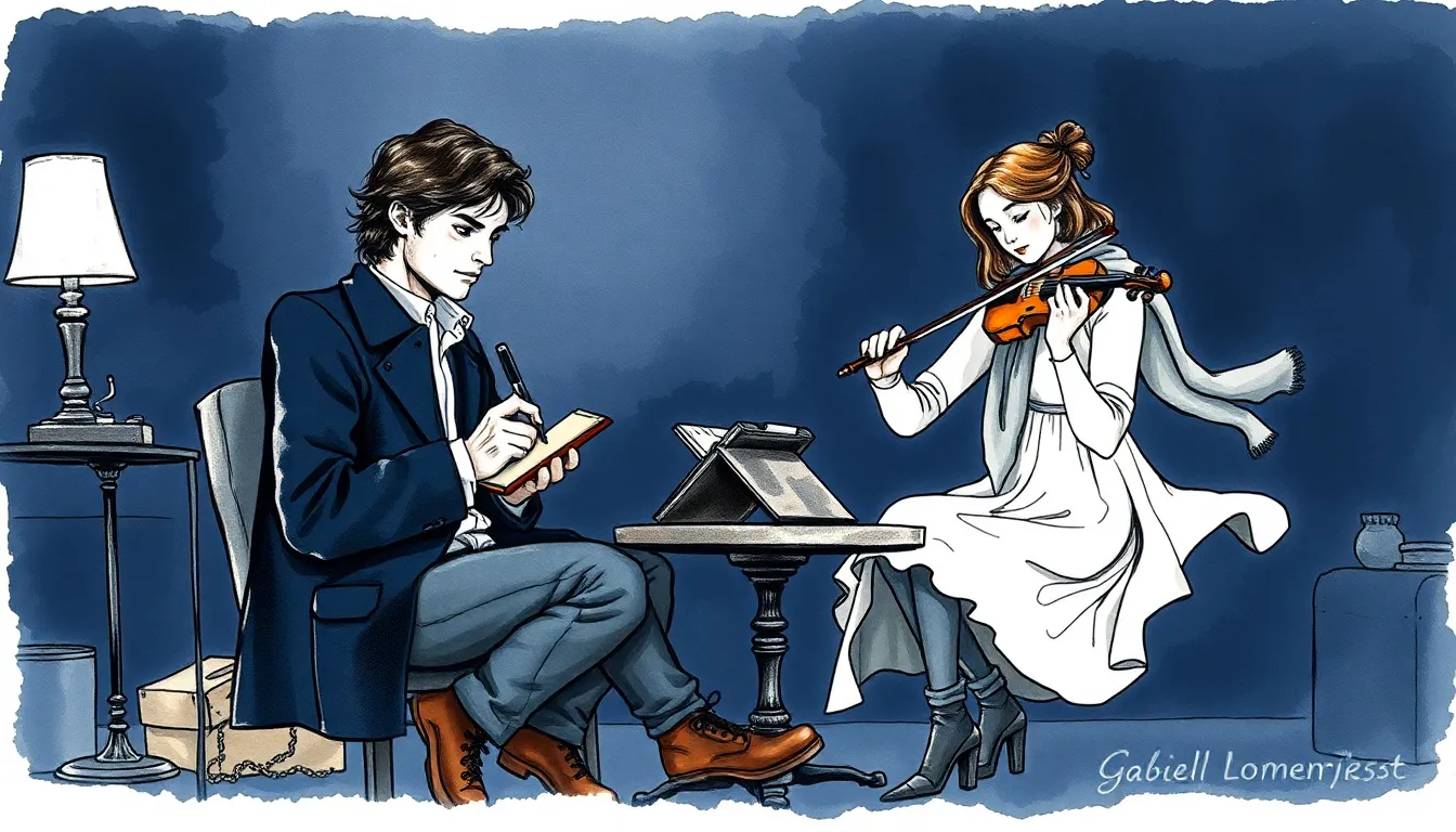 La Mélodie des Cieux : Une romance entre musiciens inspirée par les étoiles 3 Illustration de Nuits partagées et confidences à la lueur des lampes